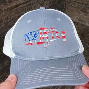 Port Authority Gray and White Hat